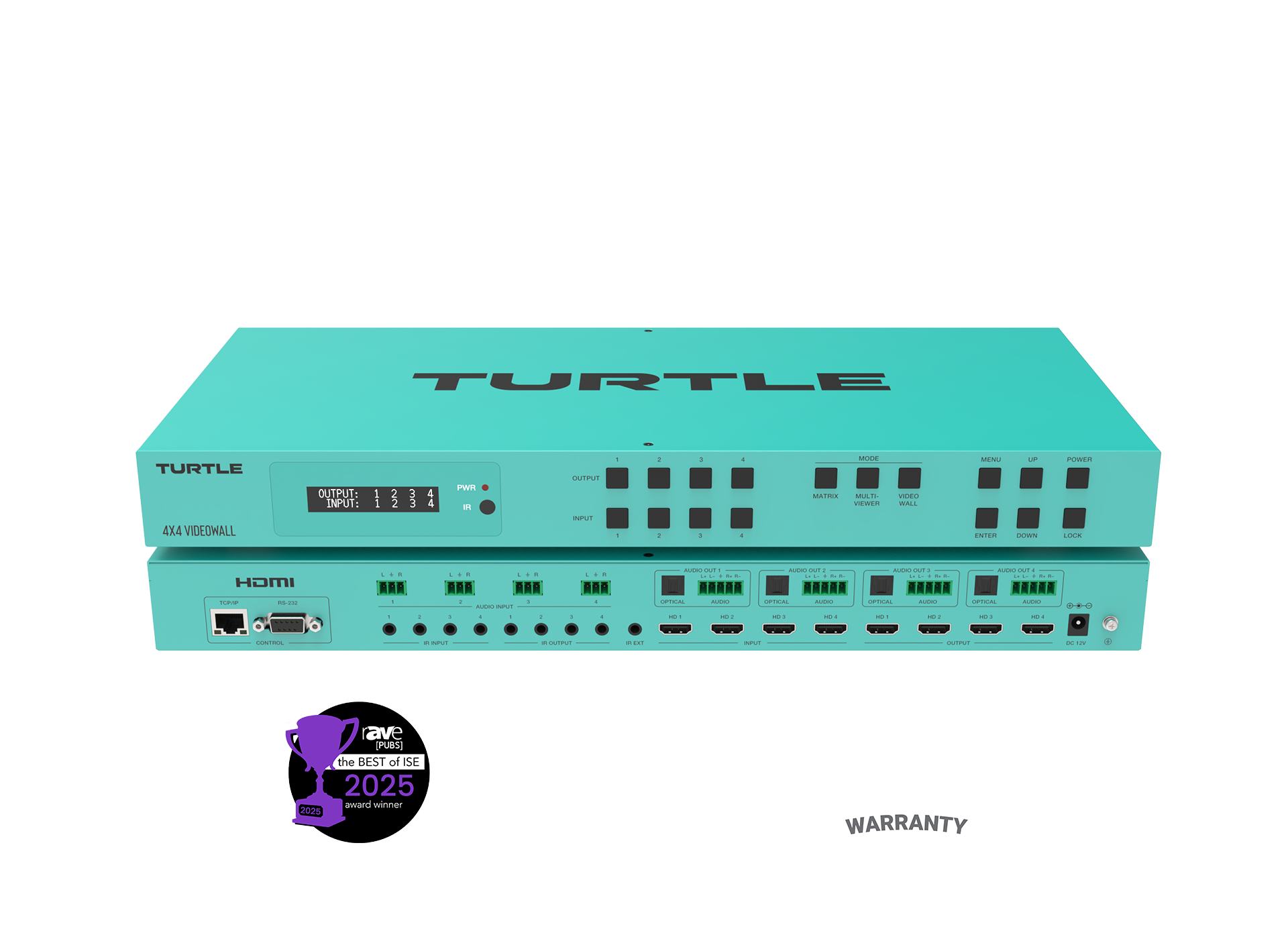 bộ quản lý và điều khiển tín hiệu hình ảnh/âm thanh 4x4 4K60 Turtle AV TAV-MX44VW