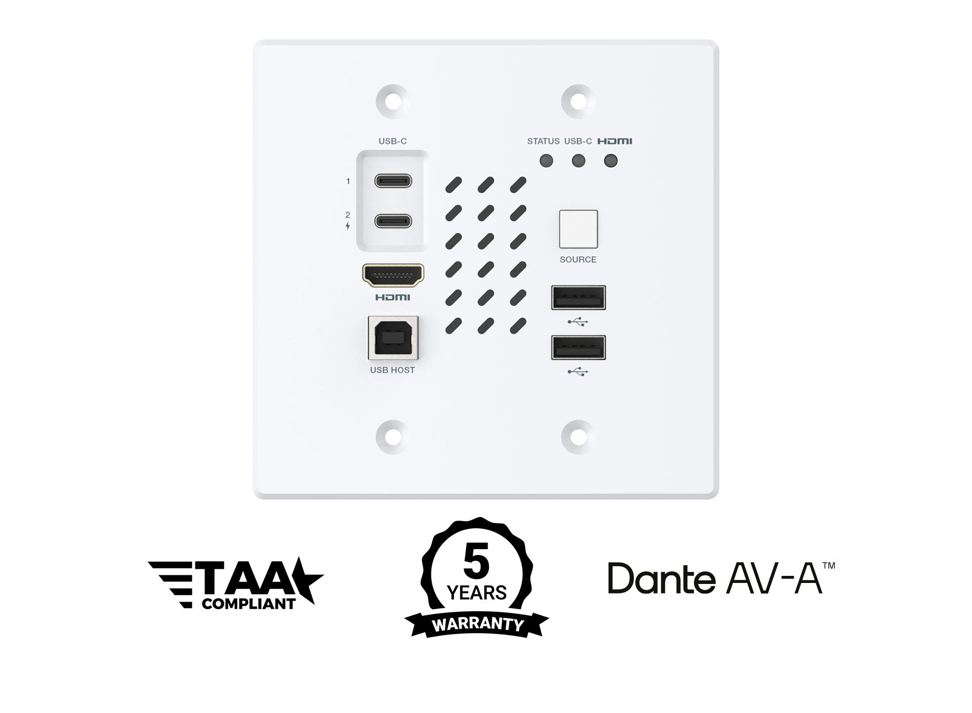 Bộ nối dạng mặt dựng tường CHAZY 4K TAV-CHAZYWPUS-TX - Ảnh 2