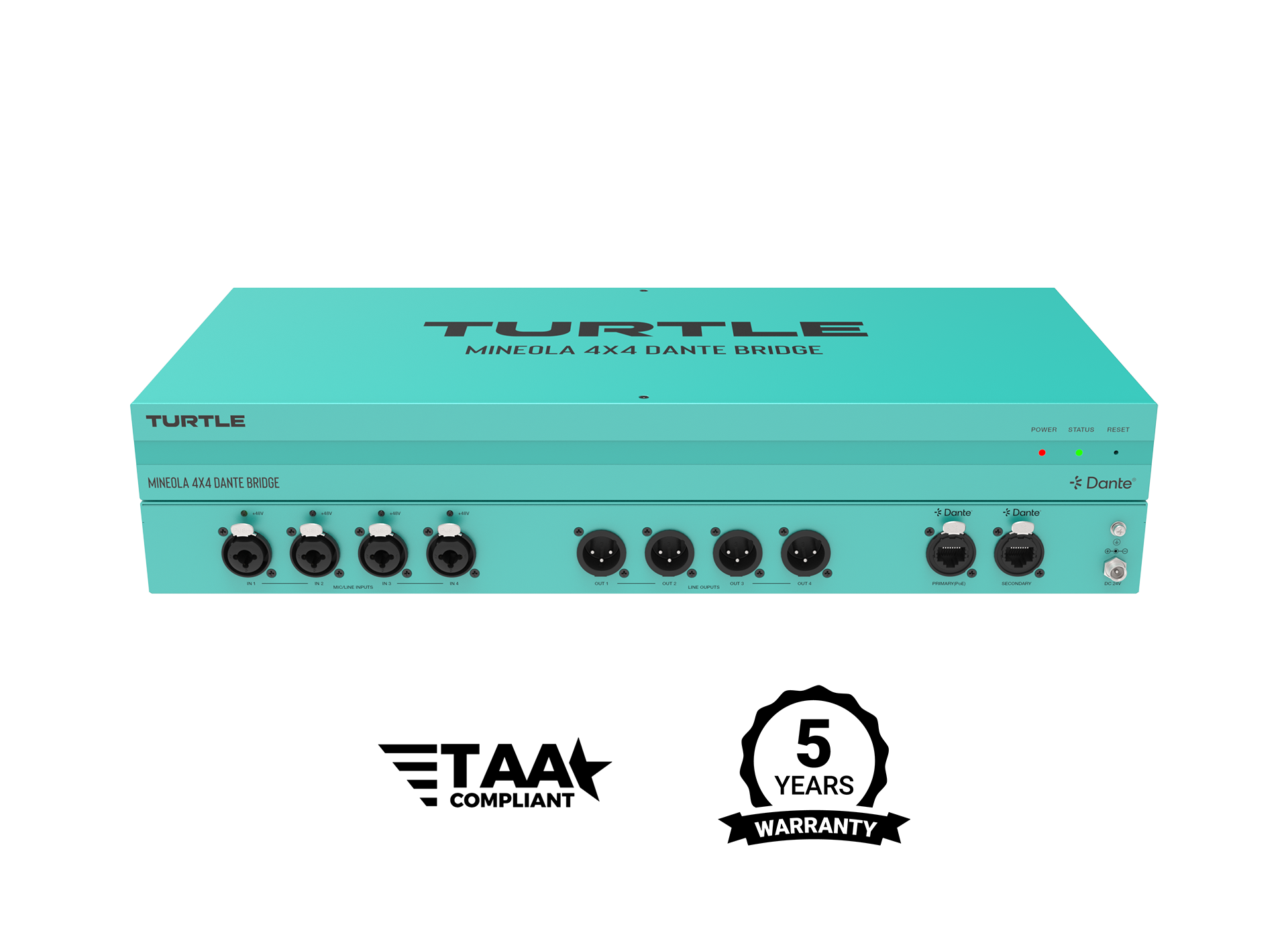 Bộ cầu nối audio Mineola 4x4 Dante TAV-MINEOLA4XLR - Ảnh 2