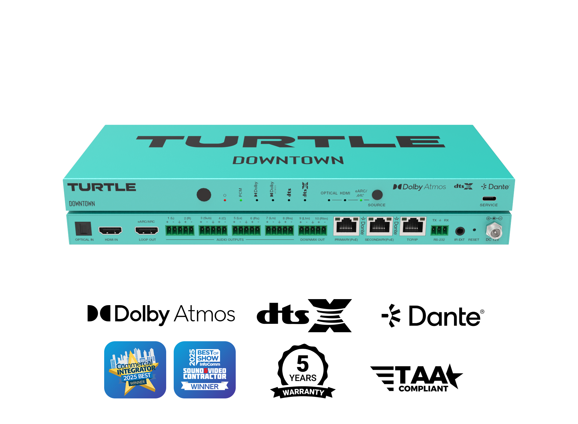 Bộ chuyển đổi tín hiệu Dolby Atmos và DTS đa kênh TAV-DOWNTOWN